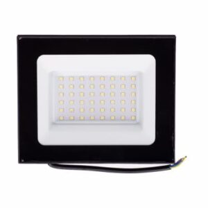 Refletor, alumínio injetado, LED 50W 100240V 6000K, cor preto, (cx 1un)
