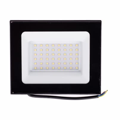 Refletor, alumínio injetado, LED 50W 100240V 6000K, cor preto, (cx 1un)