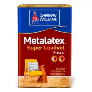 TINTA METALATEX FOSCO SUPERLAVAVEL BRANCO GELO 18L SHERWIN WILLIAMS