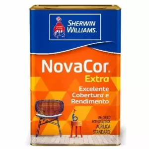 TINTA NOVACOR EXTRA SEMI BRILHO SEM CHEIRO STANDARD BRANCO 18 LITROS SHERWIN WILLIAMS